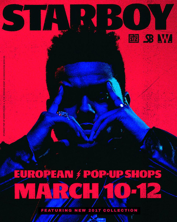 The official poster of the pop-ups (photo c/o The Weeknd)
